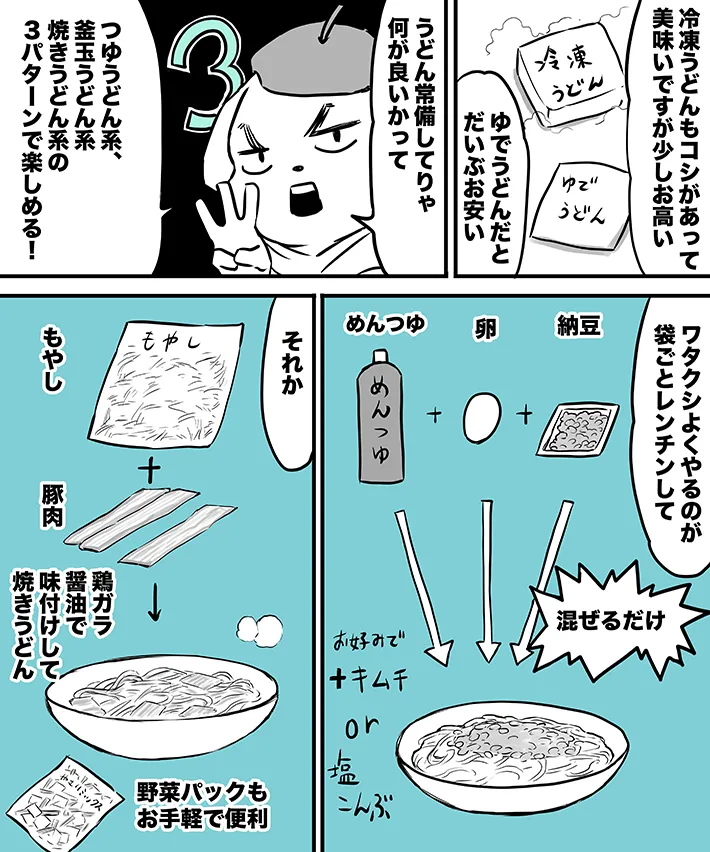 ハルマキさんの連載漫画『45歳ぐーたら男の気まぐれ飯』の第1話の画像