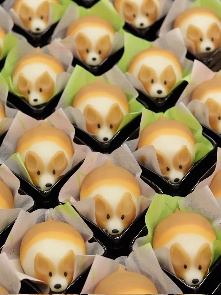 和菓子のコーギーの画像