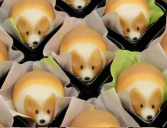 和菓子のコーギーの画像