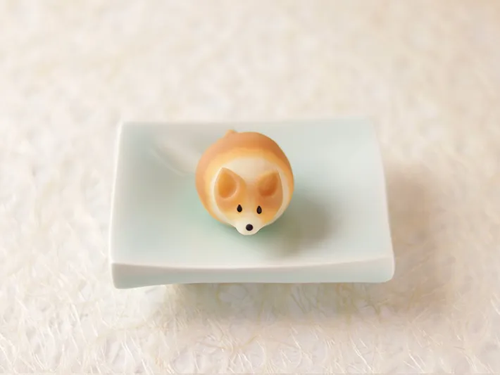 和菓子のコーギーの画像