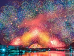 Yuji Shibasakiさんが撮影した『きほく燈籠祭』の『彩雲孔雀千輪』の写真