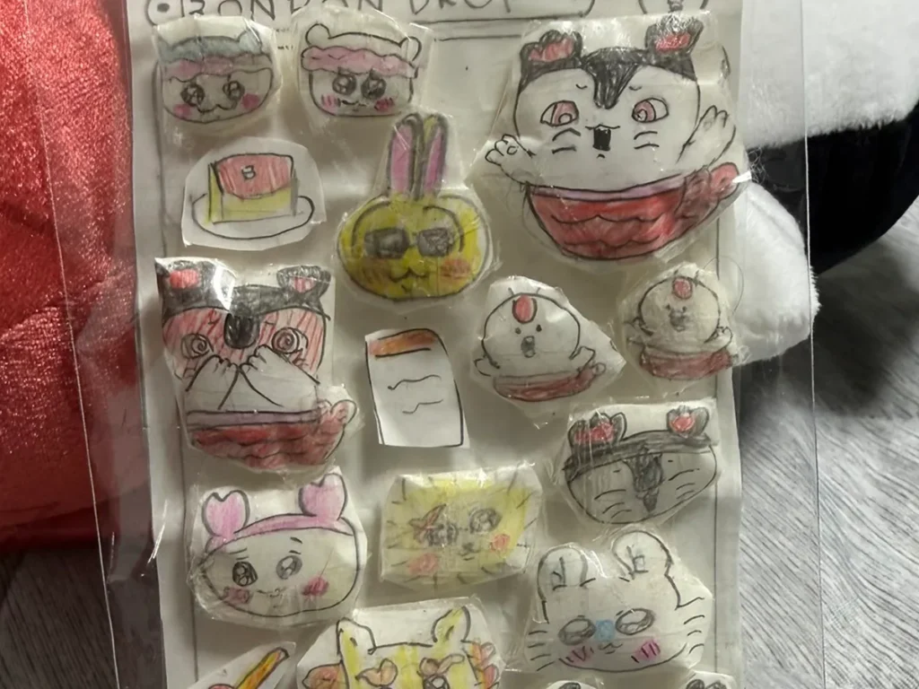 女の子が作った手作りシール