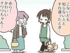 なおたろーさんによるエッセイ漫画『おかんとわんこ』第5章『おかんとりんちゃんとお散歩』その3の画像