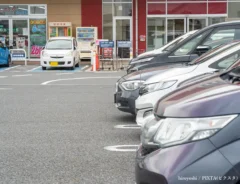 スーパーの駐車場